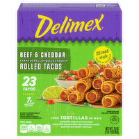 Delimex Beef & Cheddar Rolled Tacos, 23 Ounce