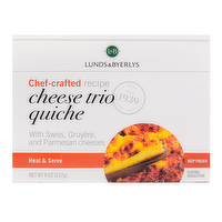 L&B Petite Cheese Trio Quiche, 8 Ounce