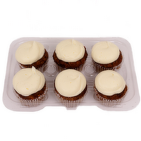 L&B Iced Carrot Cupcakes with Cream Cheese Frosting, 6 Each