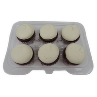 L&B Iced Red Velvet Cupcakes with Cream Cheese Frosting, 6 Each