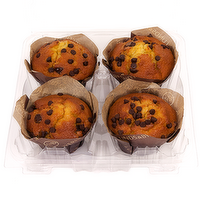 L&B Banana Chocolate Chip Muffins, 4 Each