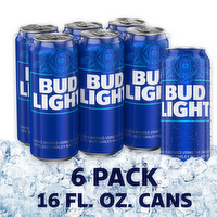 Bud Light Beer, 6 Each