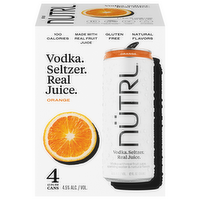 Nutrl Orange Vodka Hard Seltzers, 4 Each