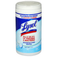 Lysol Disinfecting Wipes Crisp Linen Scent, 80 Each