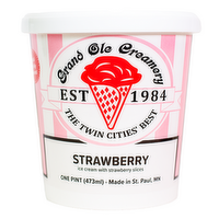 Grand Ole Creamery Strawberry Ice Cream, 16 Ounce
