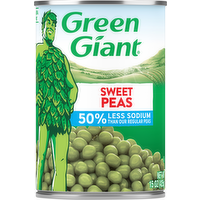 Green Giant Less Sodium Young Sweet Peas, 15 Ounce