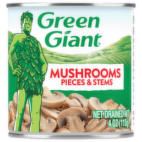 Green Giant Mushrooms Pieces & Stems, 4 Ounce