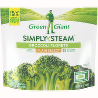 Green Giant Simply Steam Plain Select Broccoli Florets, 10 Ounce