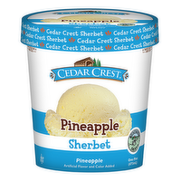 Cedar Crest Pineapple Sherbet, 16 Ounce