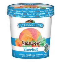 Cedar Crest Rainbow Sherbet, 16 Ounce