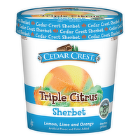 Cedar Crest Triple Citrus Sherbet, 16 Ounce