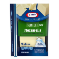 Kraft Slim Cut Mozzarella Cheese Slices, 7 Ounce