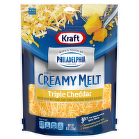 Kraft Shredded Triple Cheddar Cheese Blend with Philadelphia Cream Cheese, 8 Ounce