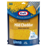 Kraft Finely Shredded Mild Cheddar Cheese, 8 Ounce