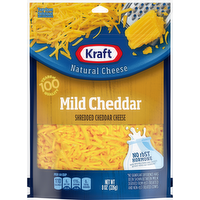 Kraft Shredded Mild Cheddar Cheese, 8 Ounce