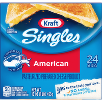 Kraft Singles American Cheese Slices, 16 Ounce