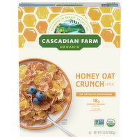 Cascadian Farm Organic Honey Crunch Oat Cereal, 13.5 Ounce