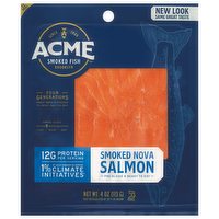 Acme Kosher Smoked Nova Salmon, 4 Ounce