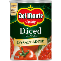 Del Monte Diced Tomatoes No Salt Added, 14.5 Ounce