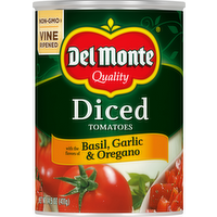 Del Monte Diced Tomatoes with Basil, Garlic & Oregano, 14.5 Ounce