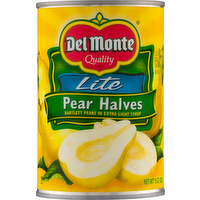 Del Monte Lite Bartlett Pear Halves, 15 Ounce