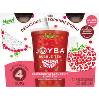 Joyba Bubble Tea Raspberry Dragon Fruit Black Tea, 4 Each