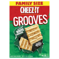 Cheez-It Grooves Sharp White Cheddar Crispy Cracker Chips Family Size, 17 Ounce