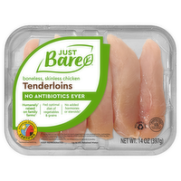 Just Bare Boneless Skinless Chicken Tenderloins, 14 Ounce