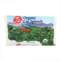 Sno Pac Organic Cut Leaf Spinach, 10 Ounce