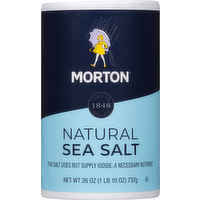 Morton Natural Sea Salt, 26 Ounce