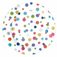 Caspari Confetti Brights Paper Plates 10.5 inch, 1 Each