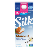 Silk Unsweet Vanilla Almond Milk, 64 Ounce