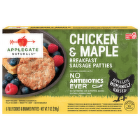Applegate Farms Chicken & Maple Breakfast Sausage Patties, 7 Ounce