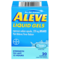 Aleve Liquid Gels Pain Reliever Fever Reducer Capsules, 20 Each