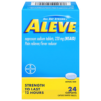 Aleve Pain Reliever Fever Reducer Caplets, 24 Each