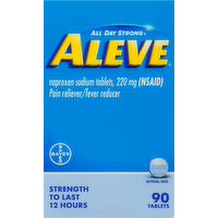 Aleve Pain Reliever Fever Reducer Tablets, 90 Each