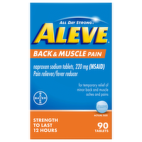 Aleve Back & Muscle Pain Reliever Fever Reducer Tablets, 90 Each