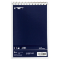Tops Steno Book Writing Pad Assorted Covers 6x9 Inch Gregg Ruled, 80 Each