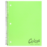 Norcom 1 Subject Wide Ruled Spiral Notebook Assorted Colorz Covers, 90 Each