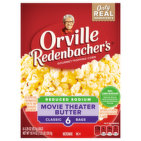 Orville Redenbacher's Reduced Sodium Movie Theater Butter Microwave Popcorn, 6 Each