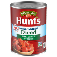 Hunt's No Salt Added Diced Tomatoes with Basil, Garlic & Oregano, 14.5 Ounce