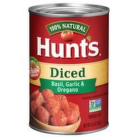 Hunt's Diced Tomatoes with Basil, Garlic & Oregano, 14.5 Ounce