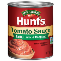 Hunt's Tomato Sauce with Basil, Garlic & Oregano, 8 Ounce