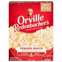 Orville Redenbacher's Classic Bag Tender White Microwave Popcorn, 6 Each