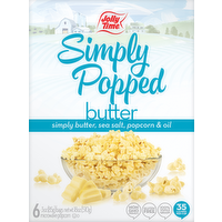 Jolly Time Simply Popped Butter Microwave Popcorn, 6 Each