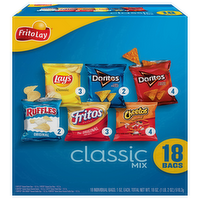 Frito-Lay Classic Mix Snack Chips Variety Multipack Smart Buy Value Pack, 18 Each