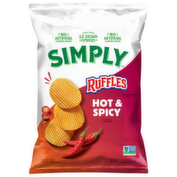 Simply Ruffles Hot & Spicy Flavored Potato Chips, 7.5 Ounce
