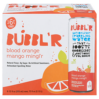 Bubbl'r Blood Orange Mango Mingl'r Antioxidant Sparkling Water, 6 Each