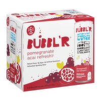 Bubbl'r Pomegranate Acai Refresh'r Antioxidant Sparkling Water, 6 Each