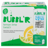 Bubbl'r Lemon Lime Twist Antioxidant Sparkling Water, 6 Each